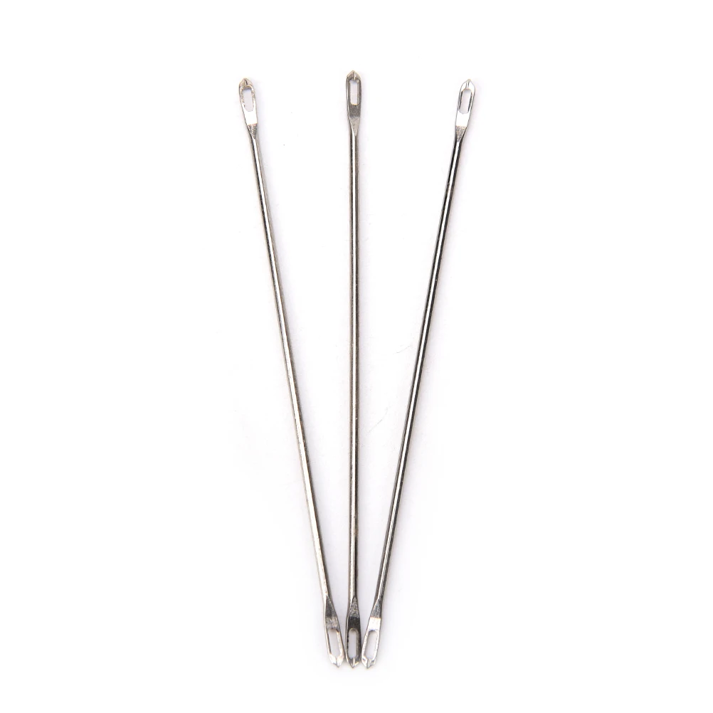 1pcs Double Eyed Needles DIY Transfer For Standard Knitting Machines Sliver Home Craft Accessories Sewing Tools