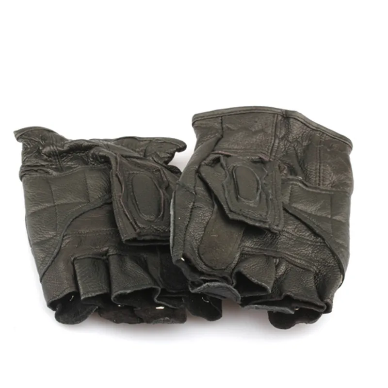 1 Pair Men\'s Military Tactical Gloves Outdoor Army Black Half Finger Cycling Gloves Slip Resistant Gloves