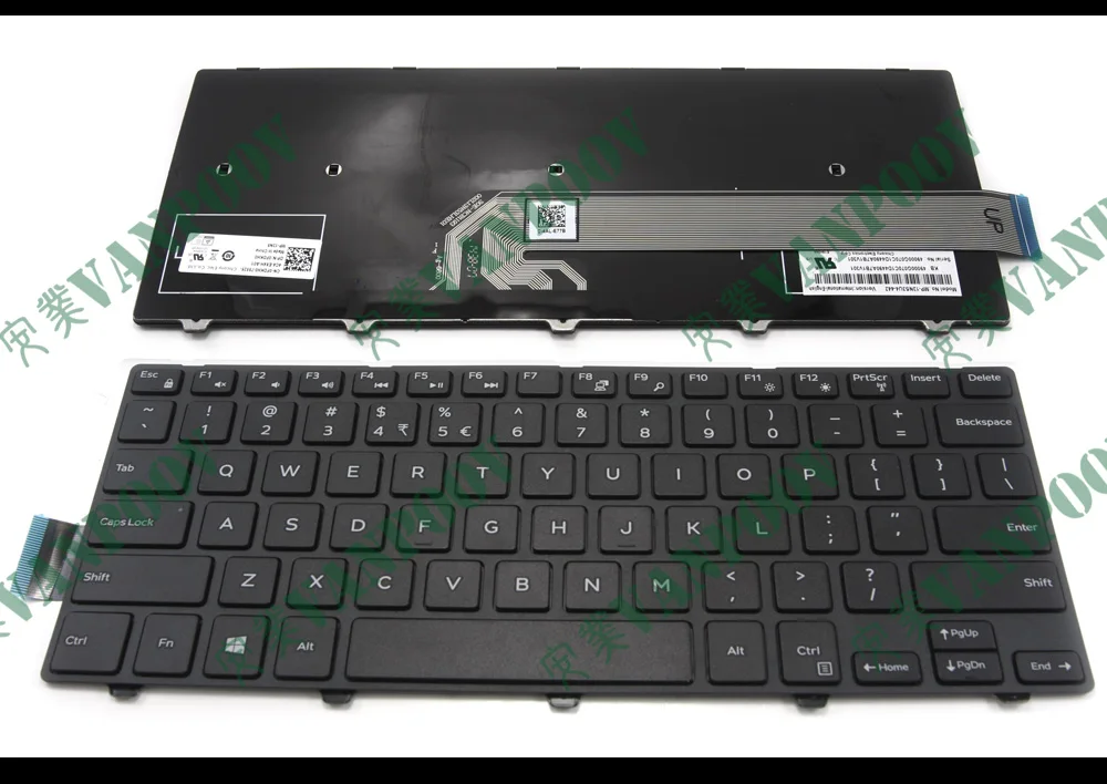 Novo Teclado de Notebook para Dell Inspiron Série 14-5000 14.1" 14-5447 5458 5459 5452 5455 com Moldura Sem Retroiluminação
