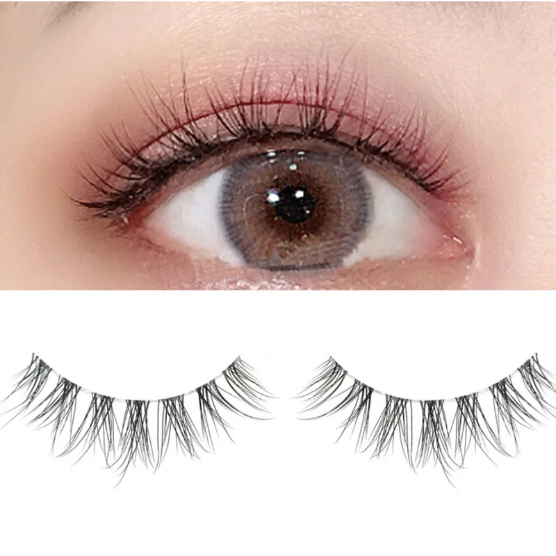 NEW 3pair /set 3D Mink Lashes Handmade Fake Lashes False Eyelashes Soft Lashes Transparent Stem High Quanlity Beauty