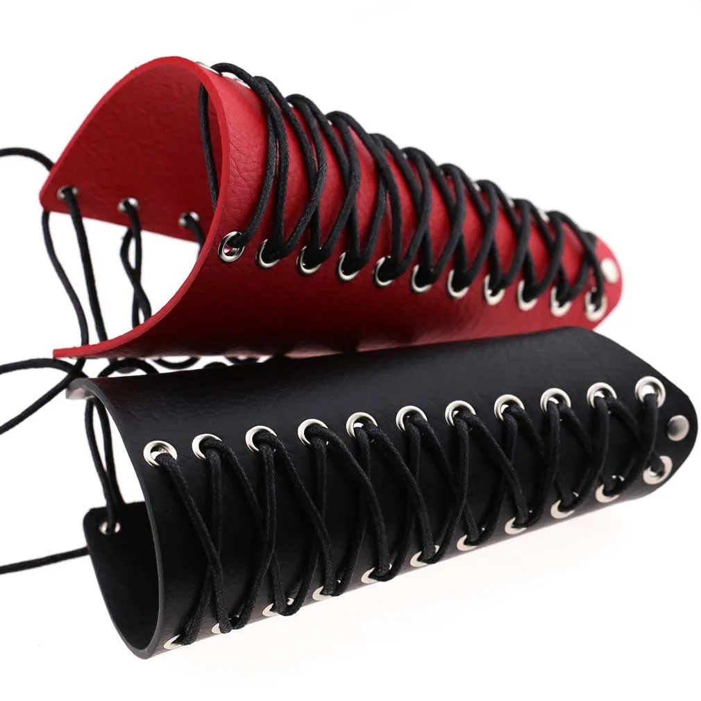 Medieval Armor Handschuhe Breiten Bündchen Armschienen Männer Steampunk Krieger Gauntlet Renaissance Ritter Templer Leder Spitze-up Armband