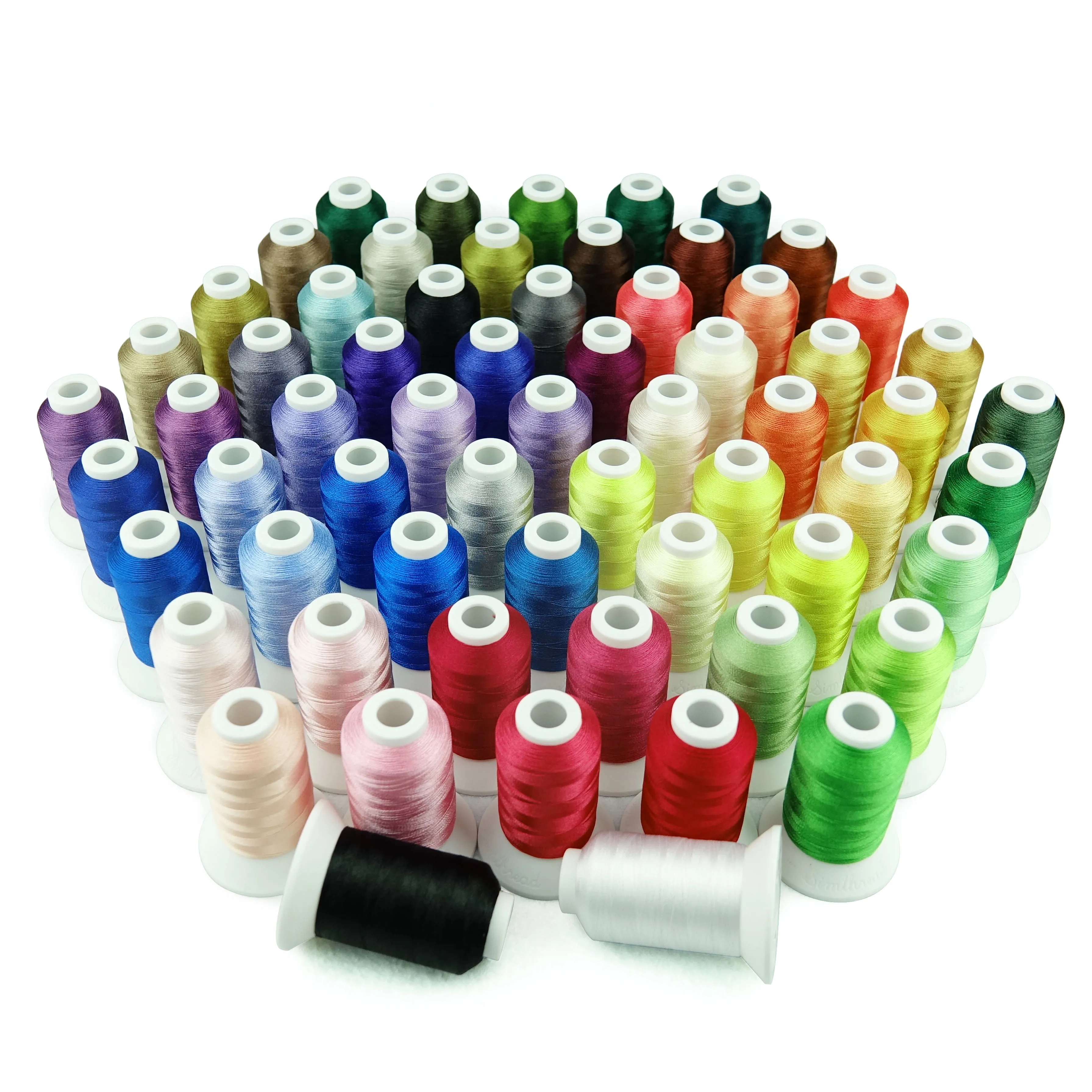 63 Polyester Computer Machine Embroidery Thread Filament Polyester 550 Yrds *63 Asssorted Colors , High Strength ,Super Sheen