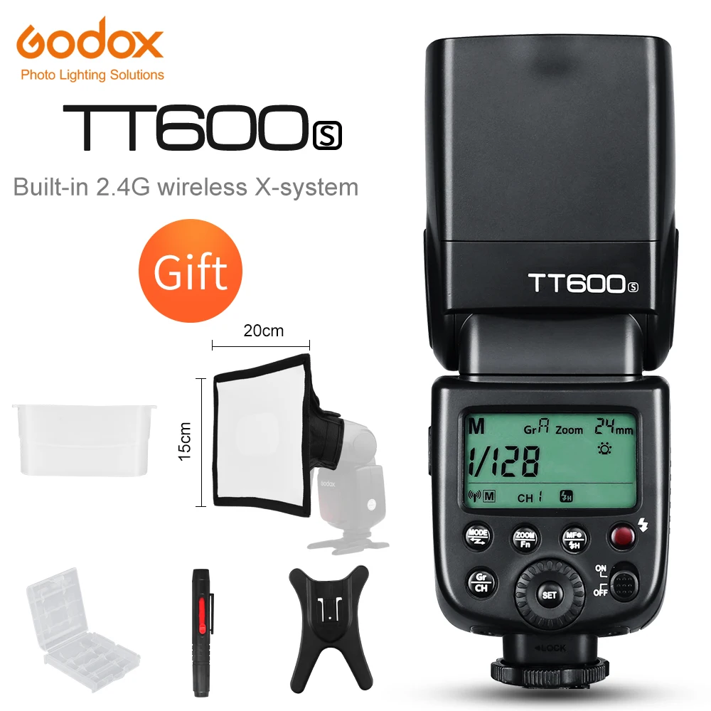 Godox TT600S GN60 2,4G Беспроводная камера X-системы Flashgun Speedlite для Sony MI Hot Shoe Camera a7II a7 a7r a7s A6000 A6300 A7M