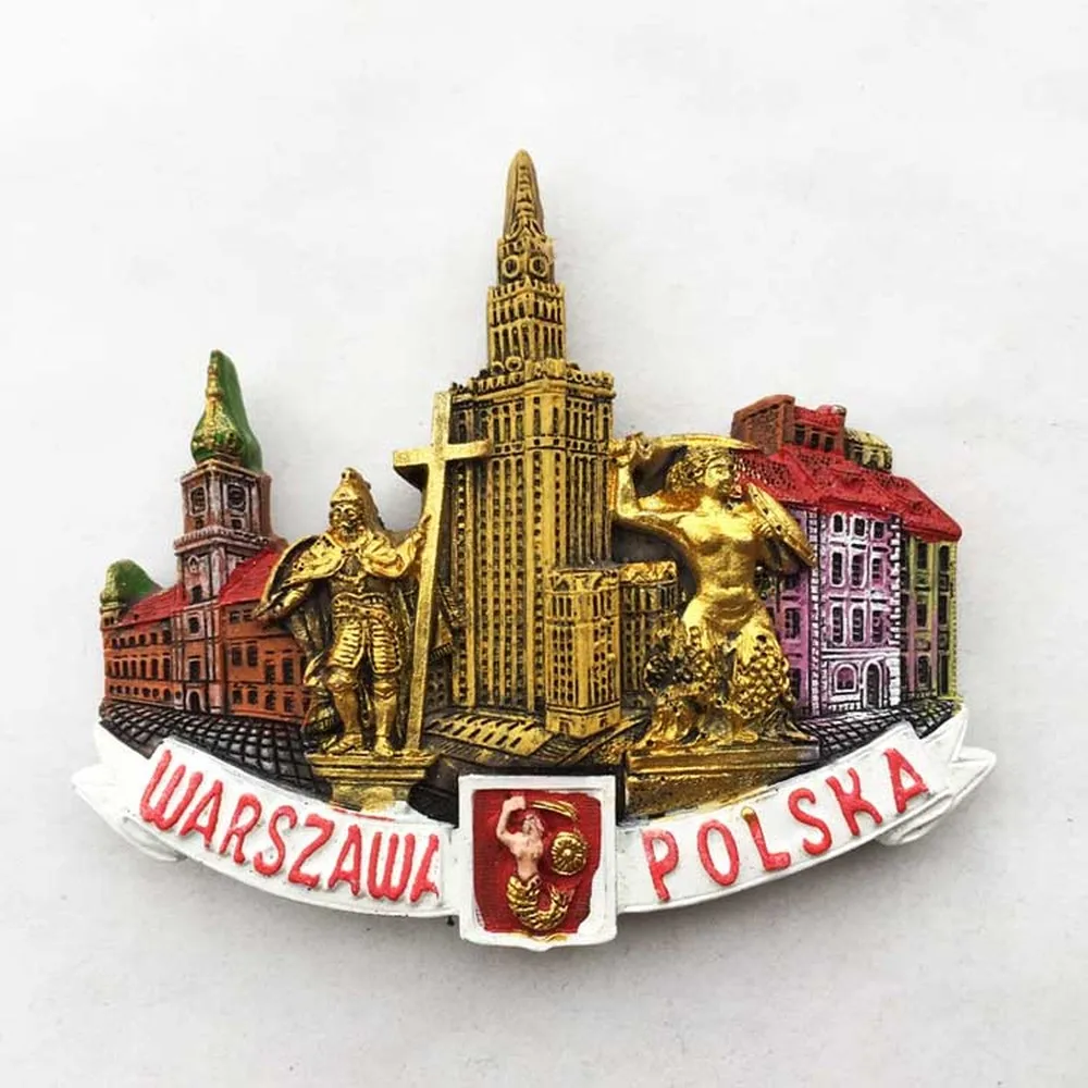 

BABELEMI Palace of Culture and Science Warsaw Poland 3D Fridge Magnets Travel Souvenirs Home Decoration Refrigerator Magnet