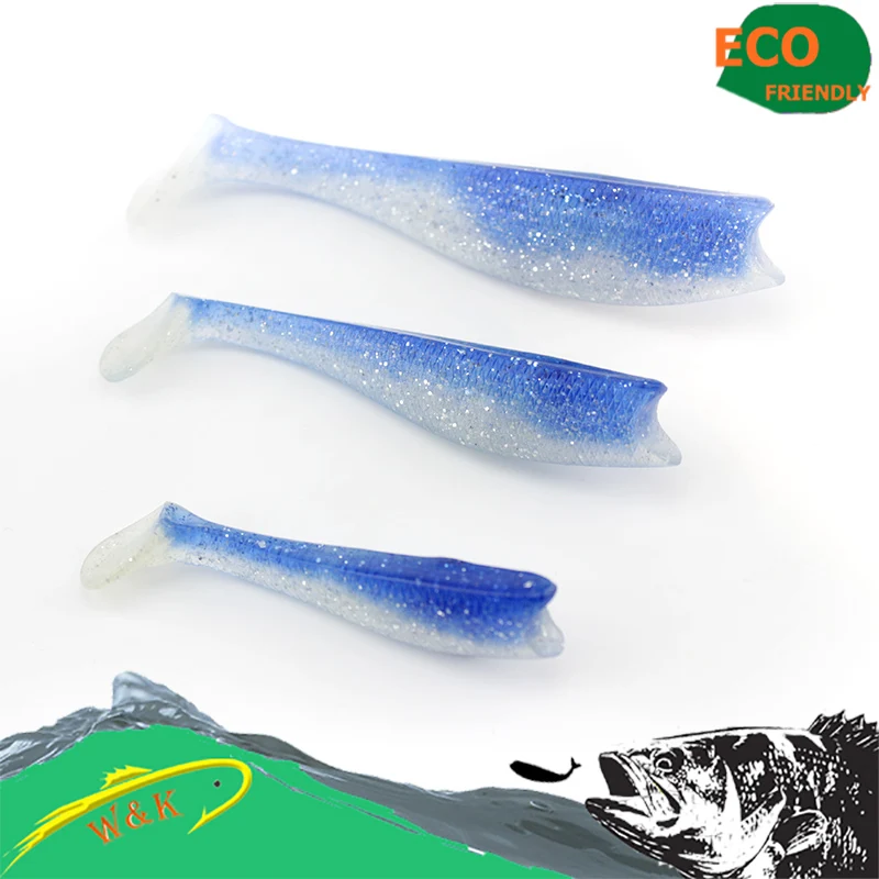 Hot-Sale Cod and Zander Fishing Lure 14 cm 3 pcs/ lot Big Paddle Tail Soft Lure at 13 Different Color Soft Bait Swimbaits