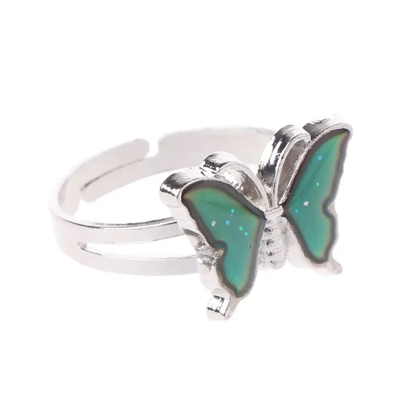 Butterfly Color Change Mood Ring Emotion Feeling Mood Ring Changeable Band Temperature Ring Jewelry