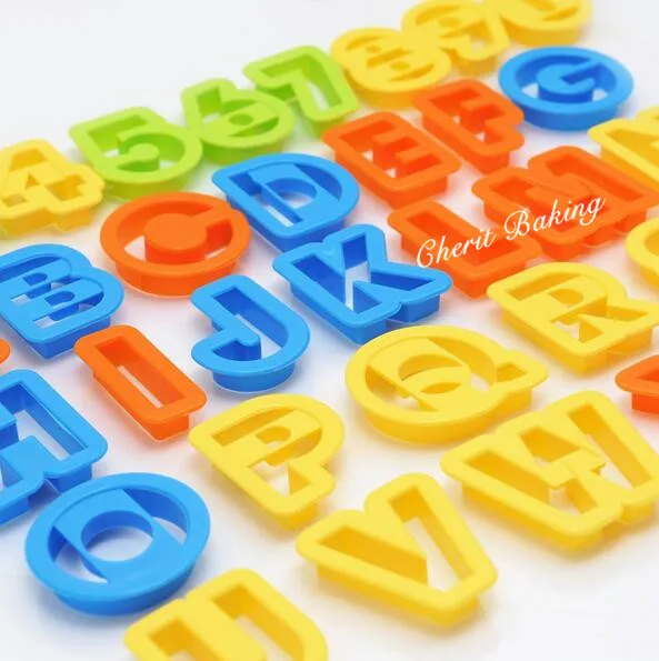 Easy Cutter Capital Letter Alphabet Number Cookie Cutter Set Cake Tool Decorating Fondant Press Pastry DIY