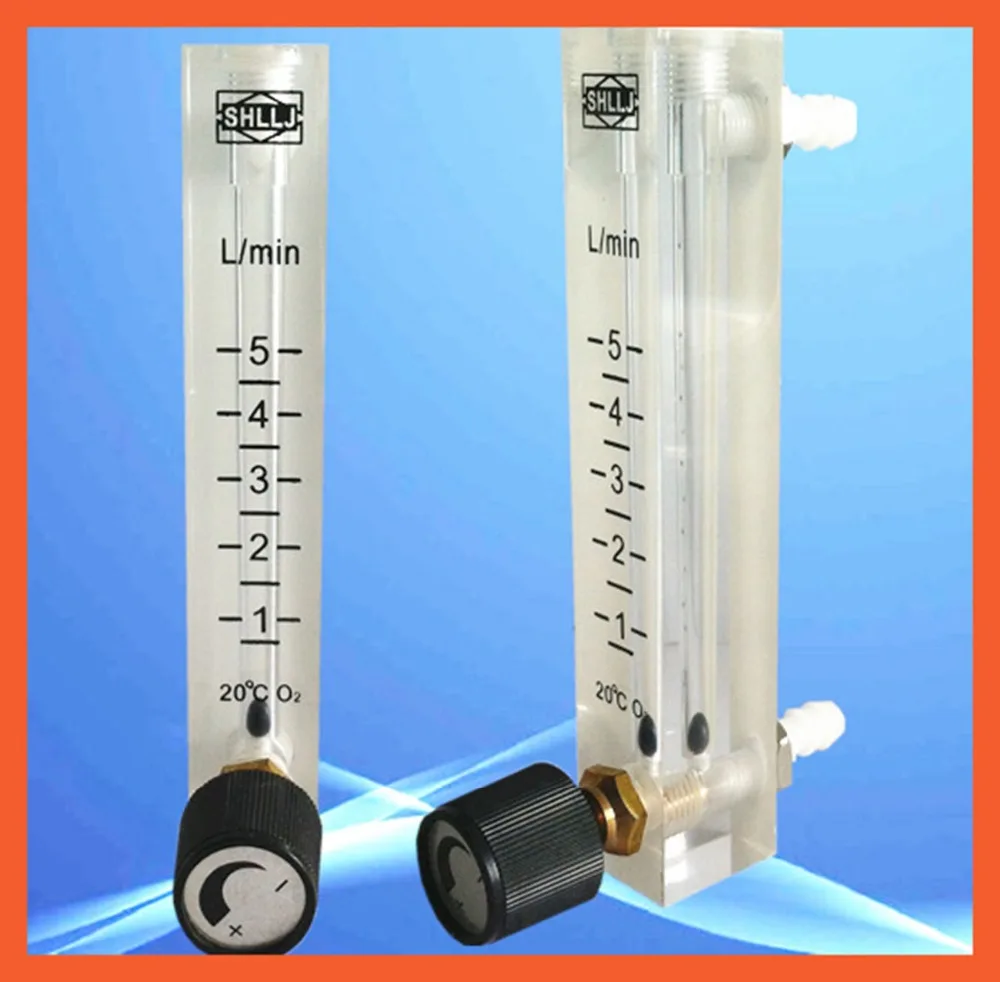 

LZQ-7(1-5)LPM air flow meter(H=120mm gas flow meter)with control valve for Oxygen conectrator,it can adjust flow LZQ7 flowmeter