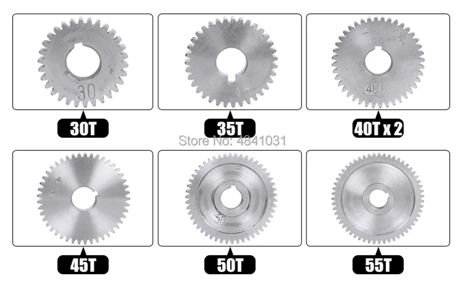 13pcs Lathe Inch Metal Gear For SIEG C2 C3 9518D Grizzly G8688 G0765 JET BD-6 BD-7 SOGI M1-250 CX704 Compact 9 CL300M S/N:10003