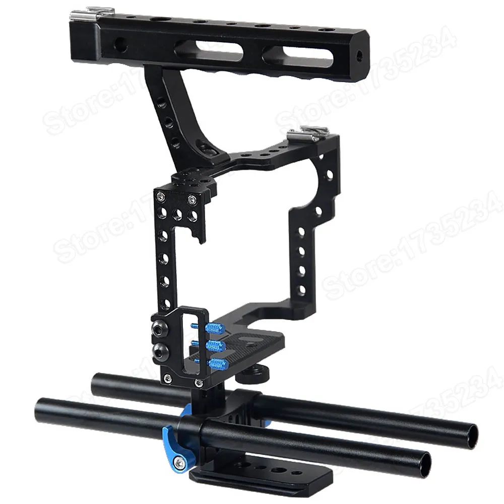 NEW Professional Handle Grip DSLR Rig Stabilizer Video Camera Cage For Sony Alpha A7S A7 A7R A7RII A7SII Panasonic Lumix DMC GH4