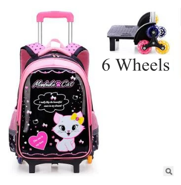 Children School Rolling backpacks bag for kids wheeled backpack bag for Girls school Trolley bags kids School backpack On wheels