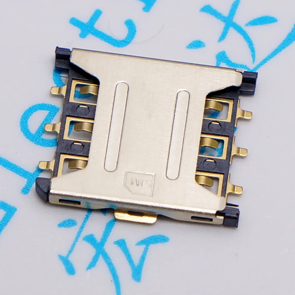 

10Pcs/Lot Pluggable Nano-Sim 6Pin Mini Micro Card Holder Mobile Phone Card Slot Pull Type Nano-Sim Card