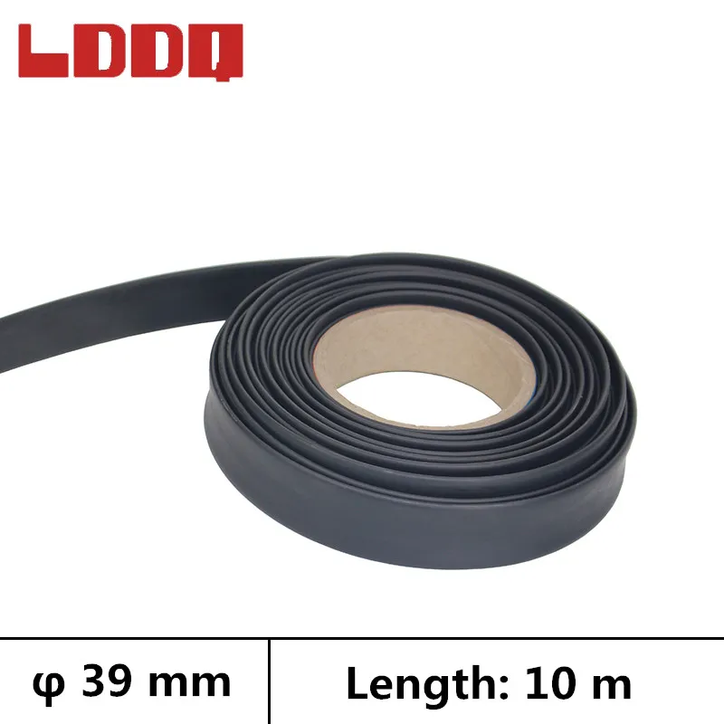 LDDQ 10m Black heat shrink tube 3:1 adhesive with glue Dia 39mm Wire wrap Cable sleeving gaine thermo Heating shrinkable tubing