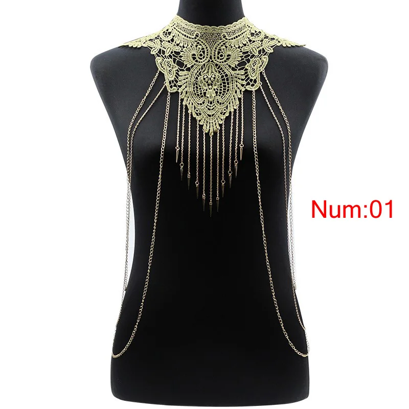 Fashion Chain Necklace Lace Flower Collares Sexy  Women Lace Necklace 2017 Elegant Party summer jewelry