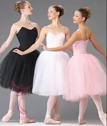 Hoge Kwaliteit Lange Volwassen Kinderen Ballet Tutu Dress Party Praktijk Rokken Kleding Mode Dans Kostuums