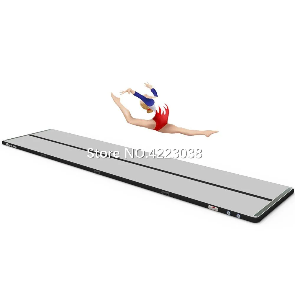 Frete grátis 6x1x0.1m colchão de ginástica inflável ginásio tumble airrack piso caindo pista de ar para venda