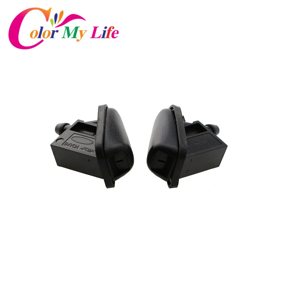 Color My Life Car ABS Fan Shaped Water Spray For Ford Focus 2 3 4 Sprinkler Head Refires Special Wiper Spray Jet Washer