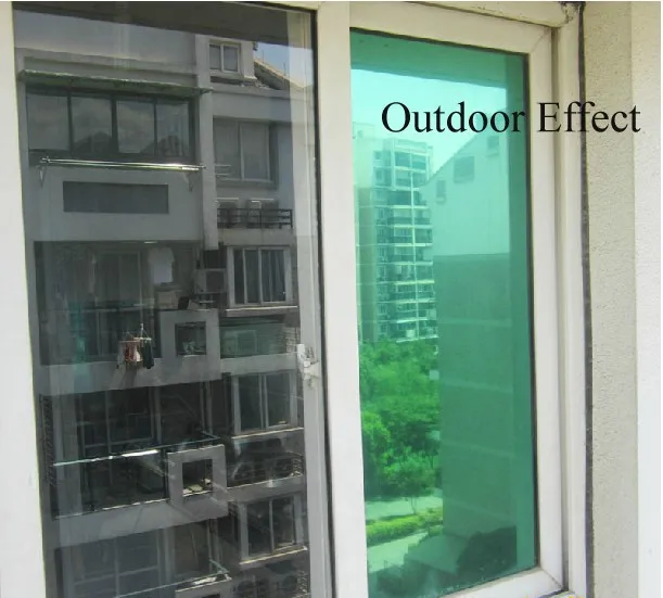 Self-Adhesive Window Film 50-100cm One Way Mirror Reflective Glass Privacy Control Explosion-Proof Glass Film for Home Safety