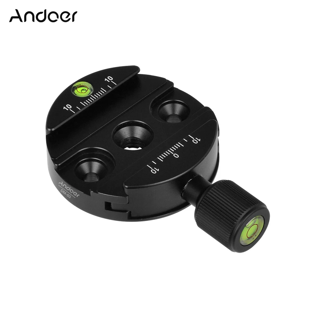 Andoer 60mm Aluminum Alloy DSLR Camera Quick Release Plate Clamp 3/8\