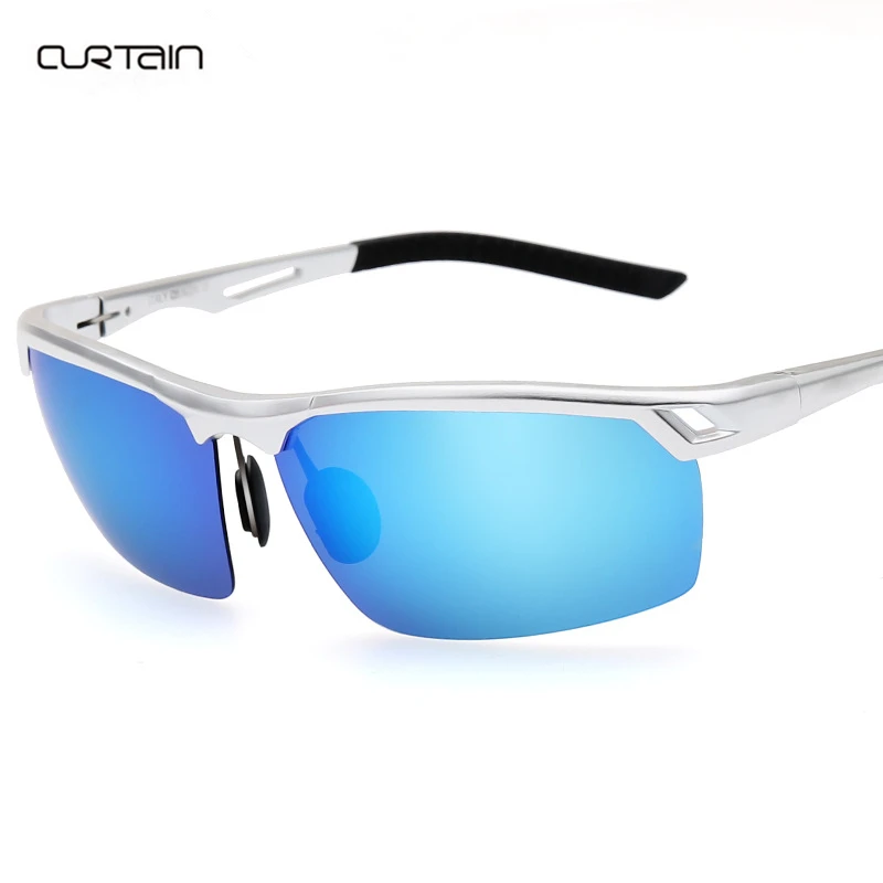 

Men's aluminum magnesium polarized sunglasses fashion colorful reflecting Anti UV Outdoor sport driving sunglasses OEM