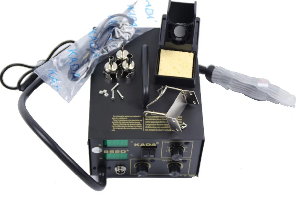 

Electric Soldering Irons KADA 852D+ Digital Hot Air Rework Welder Station SMD SMT Hot AiR & Iron 110V 220V