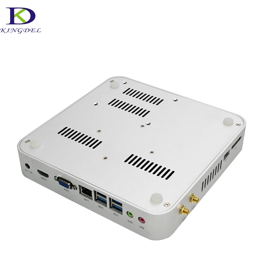 Nettop Business Mini PC Fanless Computer with 6th Gen Skylake Core i3 6100U,Windows10 Desktop PC,4*USB3.0,3D Games TV BOX