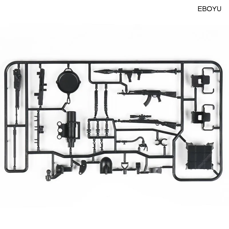 Eboyuプラスチックミリタリーフォース機関および装置の装飾セットwpl mun suobotech用。Feiyue 2.4g rcクローラーミリタリートラック