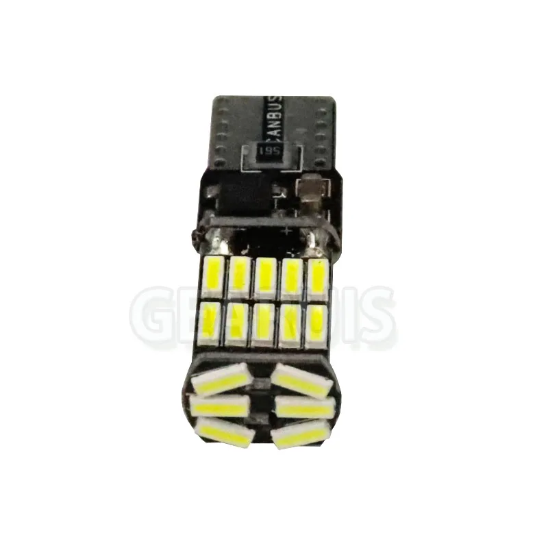 

100 шт. t10 w5w canbus внутренний свет автомобиля 194 501 светодиод 26 smd 4014 светодиод 2,4 Вт без ошибок Автоматическая клиновая хвостовая боковая лампа лампа для пластин для чтения