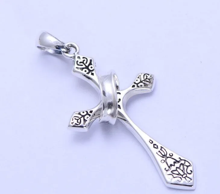 

925 Sterling Silver Vintage Silver Cross Pendant