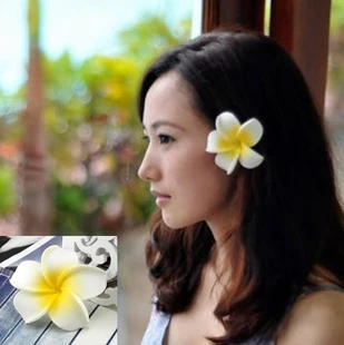 30 New fashion mixed color Fabulous Plumeria flowers Foam Frangipani Flower hair clip  bridal hair clip 6cm