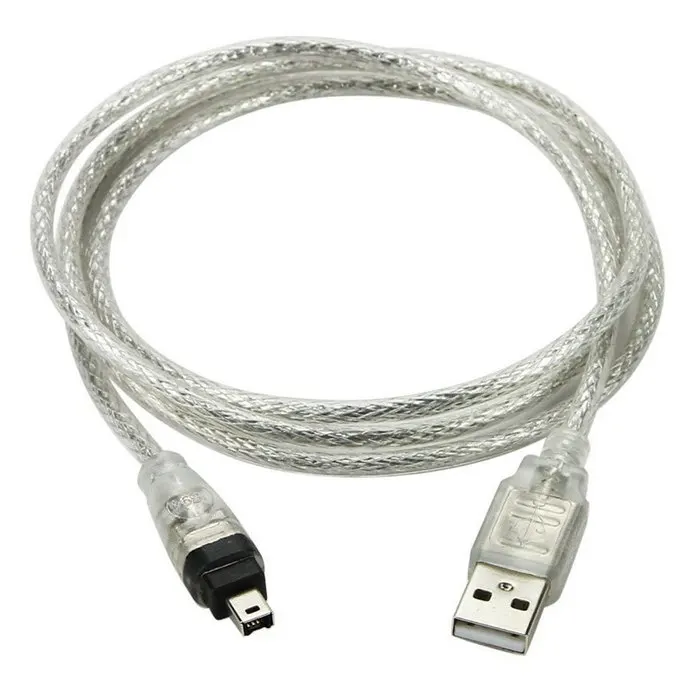 USB Male to Firewire IEEE 1394 4 Pin Male iLink Adapter Cord firewire 1394 Cable for SONY DCR-TRV75E DV camera cable 100cm