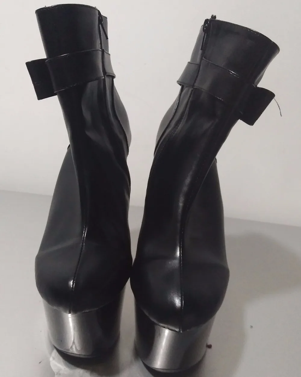 European and American spring new low boots, 15-18cm high heels, suede, thick and short boots, banquet dance shoes