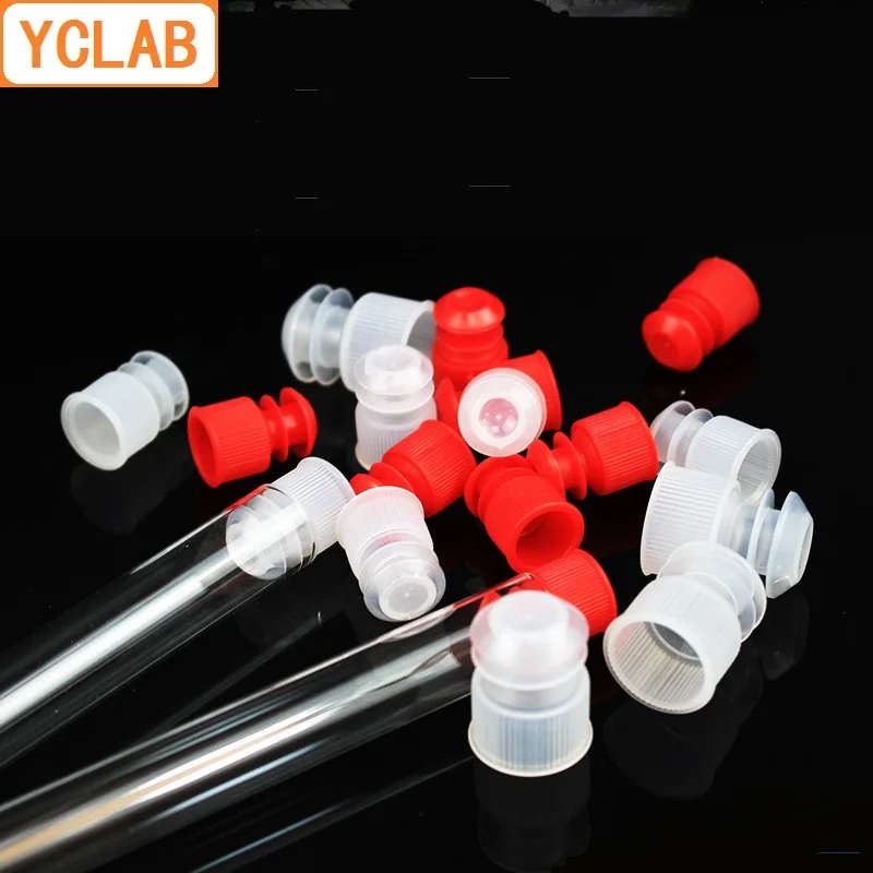 YCLAB 12*100mm Tset Tube with Plastic Stopper Borosilicate 3.3 Glass High Temperature Resistance Laboratory Chemistry Equipment