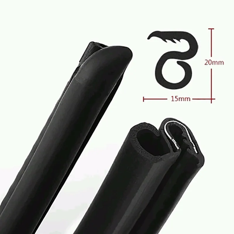 Car Sound Insulation Rubber Sealing Strip For B Pillar Noise Windproof Door Seal Strip Car Styling Front Rear Door Edge