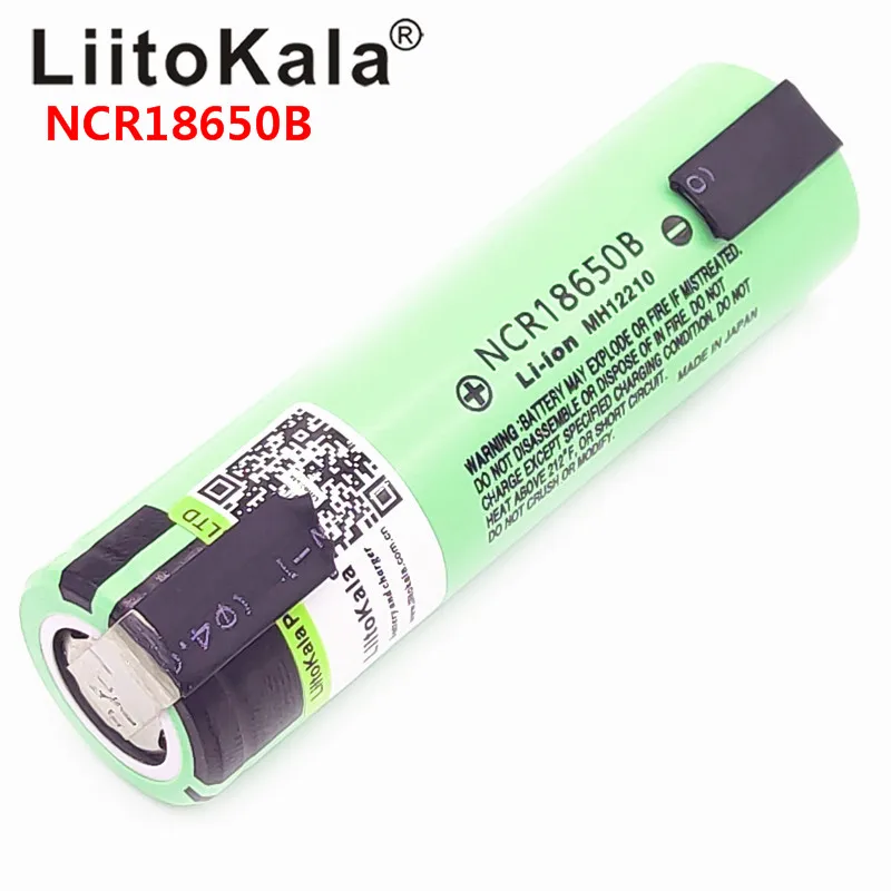 Hot Liitokala 100% New Original NCR18650B 3.7 v 3400 mah 18650 Lithium Rechargeable Battery Welding Nickel Sheet batteries