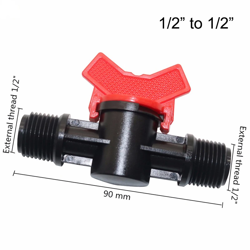 Garden Tap Convenient Coupling Pipe Irrigation 2 Way Water Hose Switch PVC Pipe Valve Switch Garden Watering Supplies 1 Pc