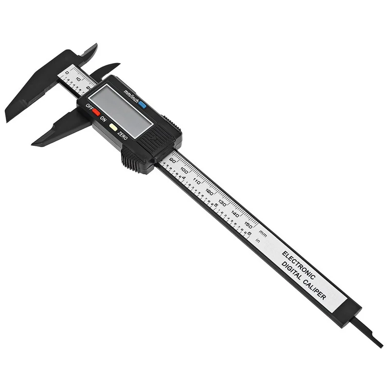 Measuring Tool 0-150mm 6 Inch Plastic LCD Digital Electronic Carbon Fiber Vernier Caliper Rule Gauge Micrometer