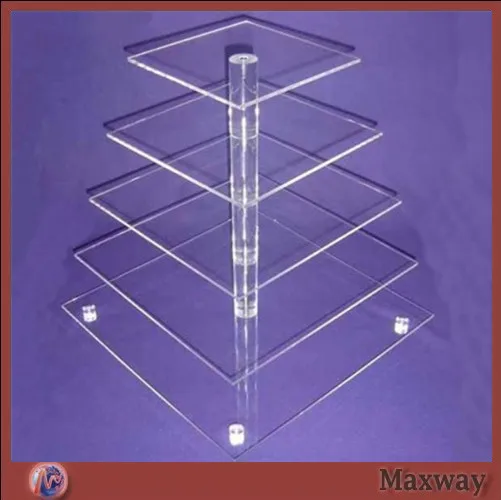 

Clear 5 Tier Maypole Acrylic Cupcake Stand, Plexiglass Cupcake Display, Perspex Cupcake Tower acrylic cupcake stand