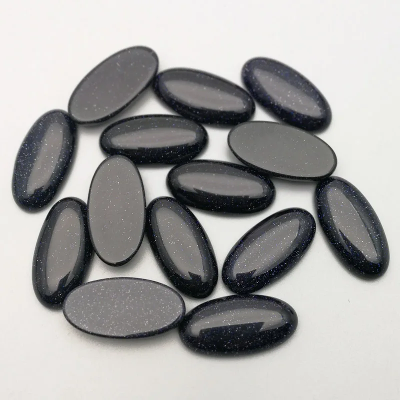 

Fashion blue sand Stone beads 15x30mm oval CAB Cabochon for jewelry necklace making Free shipping 20pcs/Lot