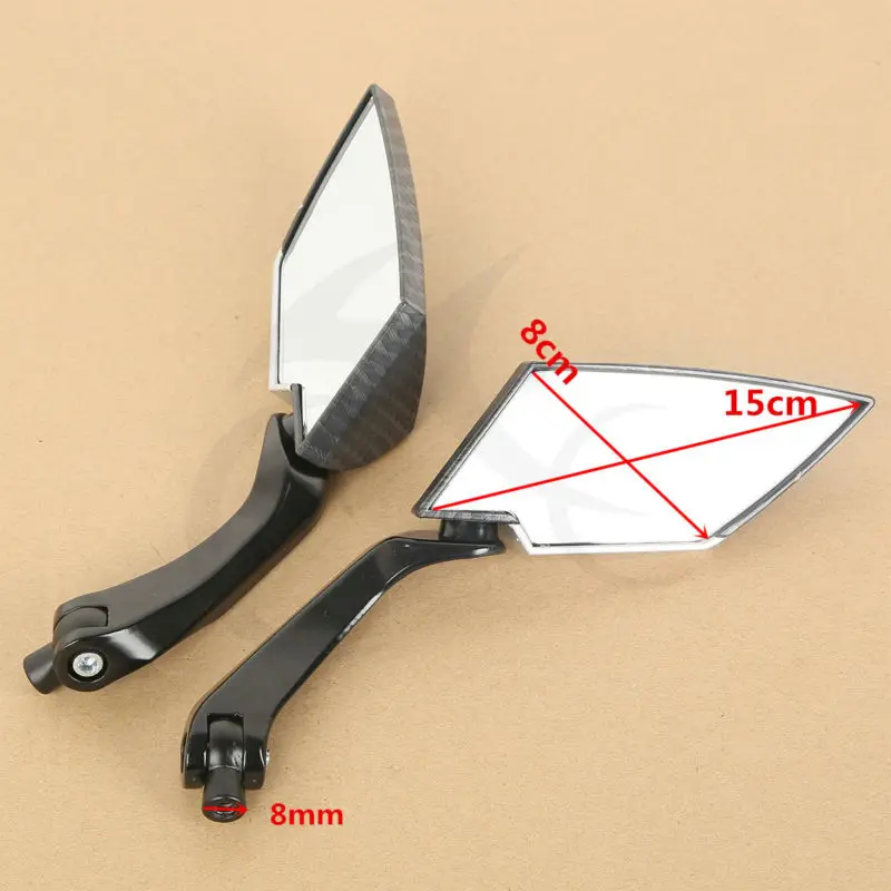 8mm 10mm Adjustable Universal Moto Motorcycle Rearview Rear View Side Mirror For Harley Honda Yamaha Suzuki Kawasaki Diamond