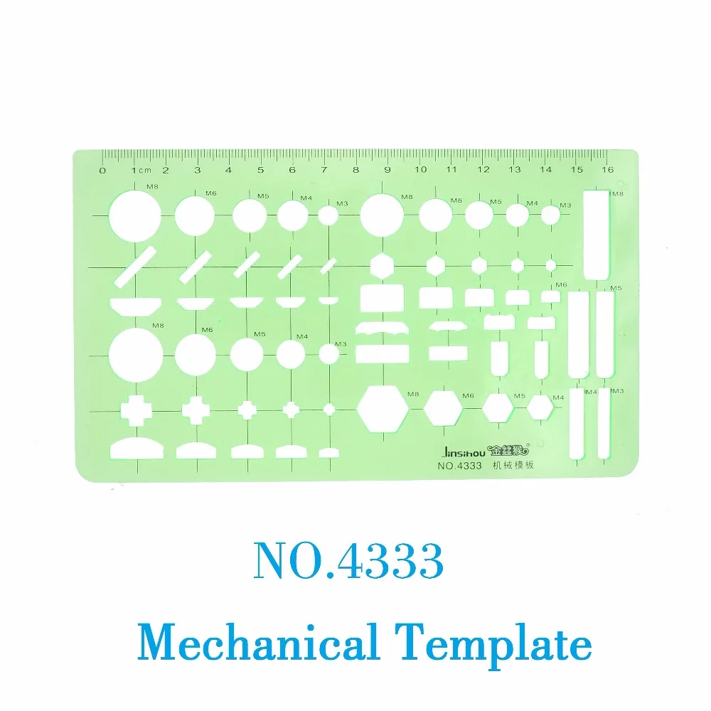 Mechanical Drawing Template Drafting Template Stencil, Metric,  NO.4333
