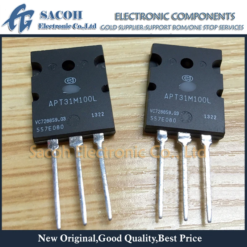 

Refurbished Original 1Pcs/Lot APT31M100L OR APT37M100L TO-264 31A 1000V N-Channel MOSFET Power Transistor