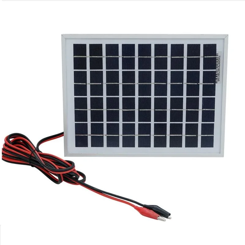 

BUHESHUI 5W 18V Polycrystalline Solar Panel Solar Cell System+1M Crocodile Clip For Charging 12V Battery 2pcs Free Shipping