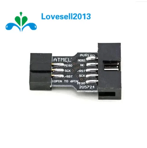 10PCS  10Pin to 6Pin Adapter Board For AVRISP MKII USBASP STK500 Standard 10 Pin Turn 6 Pin Converter