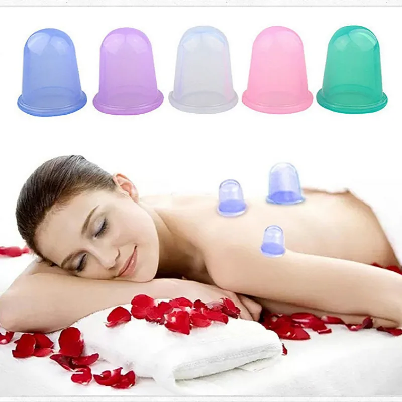 1pc Vacuum Silicone Cupping Cups Anti Cellulite Health Care Massage Face Neck Medical Pump Suction tool accessory