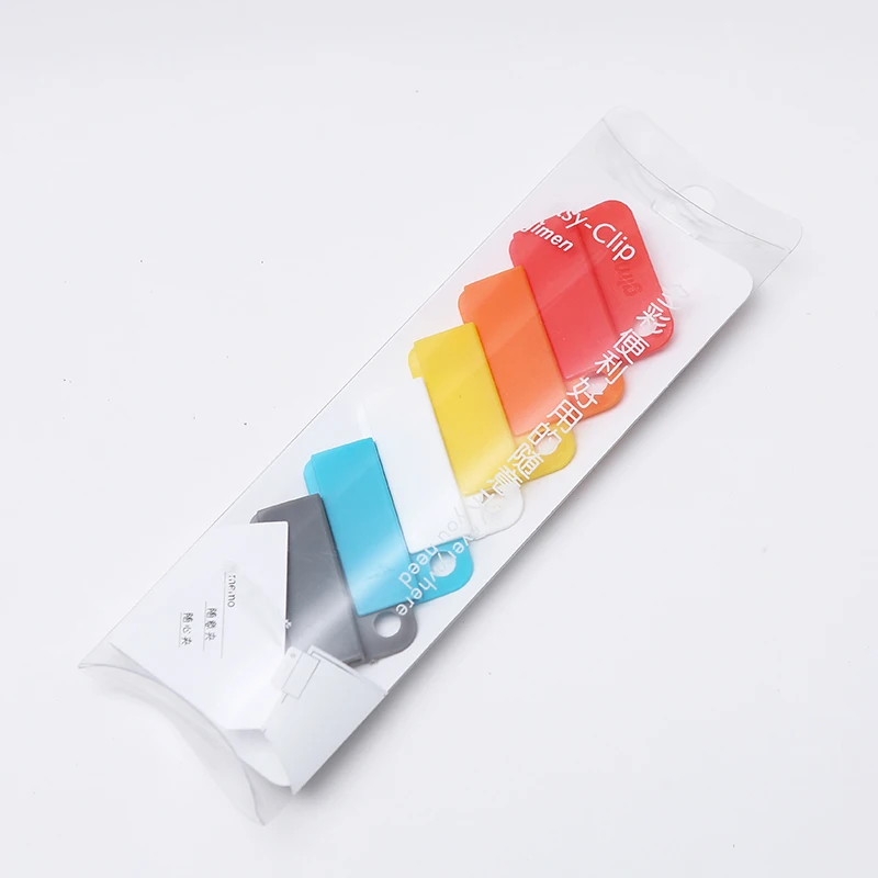6pcs/set Rainbow Colored Index Tap Binder Index Dividers Paper Clips for Notebook Office School Bookmark