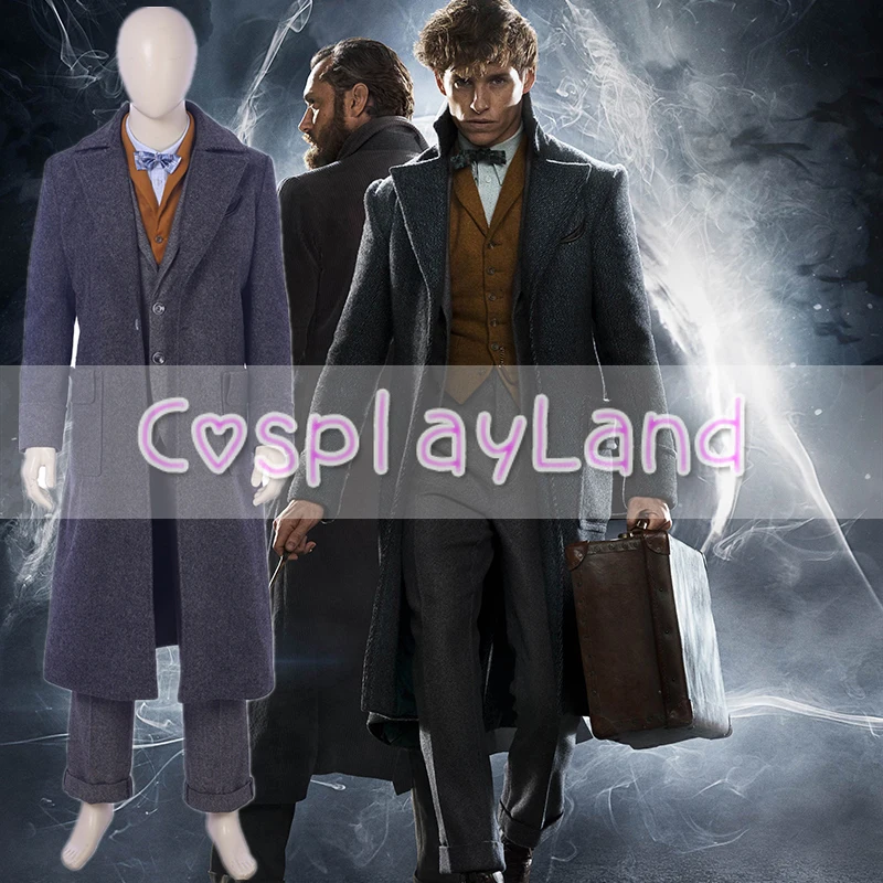 Costume de Cosplay des Crimes de GrindelEuNewt Scamander pour Homme, Déguisement d'Halloween, Ensemble Complet, Fait sur Mesure