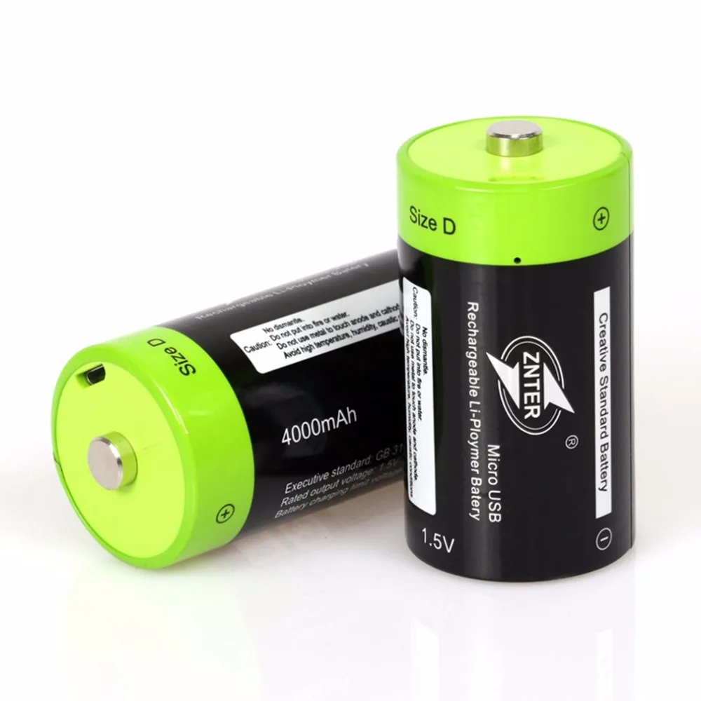 ZNTER 1,5 V 4000mAh Batterie Micro USB Aufladbare Batterien D Lipo LR20 Batterie Für RC Kamera Drone Zubehör