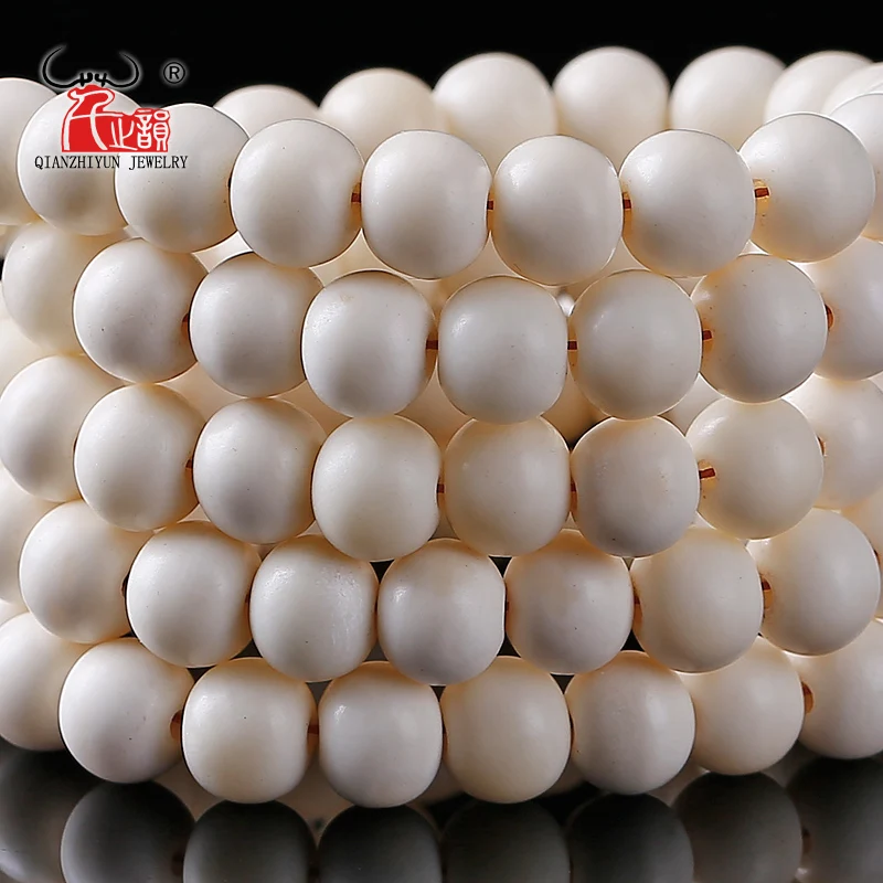 Handmade DIY Jewelry Accessorie Tibet ivory white Yak Bone loose prayer beads,6mm,8mm,10mm,12mm,108beads per strand lot hole 2mm