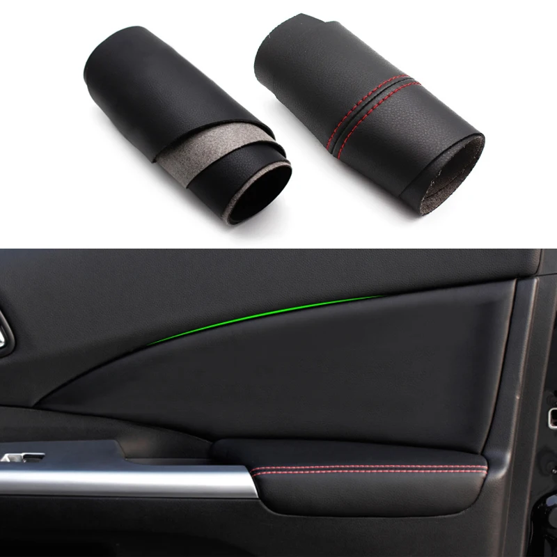 

For Honda CRV 2012 2013 2014 2015 2016 2017 Car Door Handle Panel Armrest Microfiber Leather Cover only 4 doors model